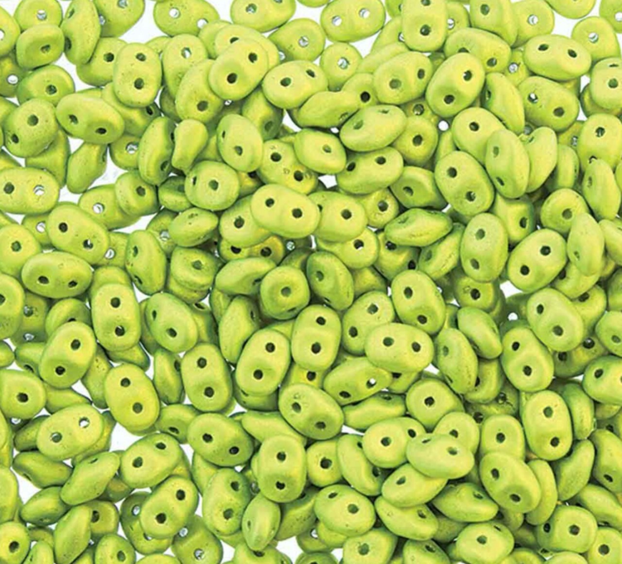 Superduo Metalust Matte Electric Green 2.5x5mm-22.5 Gram Tube